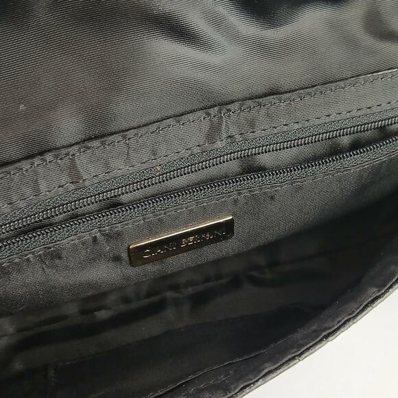 Giani Bernini VTG Petite Convertible Crock Leather Shoulder Bag In Black Y2K - Picture 7 of 7